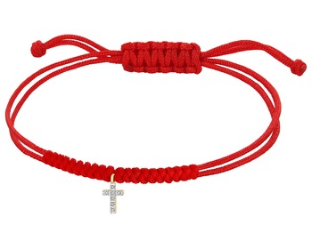 9 K Rhodium-Plated Yellow Gold Bracelet with Diamonds - 0,01 ct - fineness 9 K