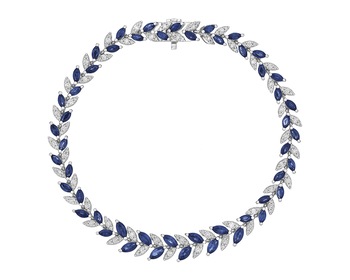 18 K Rhodium-Plated White Gold Bracelet - fineness 18 K