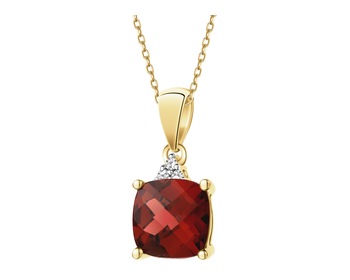 14 K Rhodium-Plated Yellow Gold Pendant  - fineness 14 K