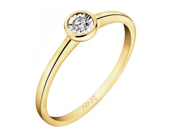 375  Ring with Diamond - 0,05 ct - fineness 375