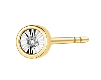 375  Earrings with Diamonds - 0,005 ct - fineness 375