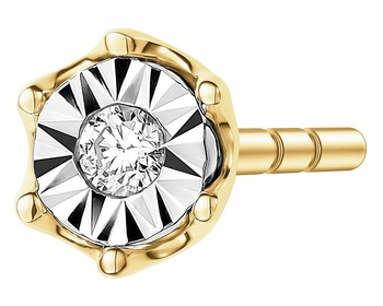 375  Earring with Diamond - 0,01 ct - fineness 375