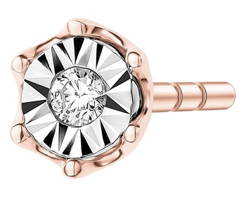 375  Earring with Diamond - 0,01 ct - fineness 375