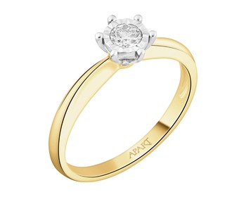 585  Ring with Diamond - 0,15 ct - fineness 585