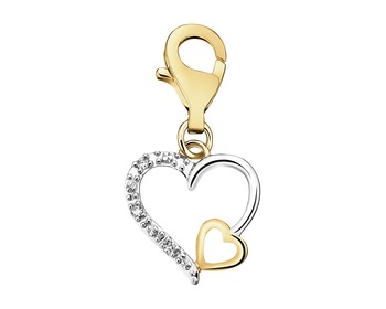 9ct Yellow Gold Pendant with Diamonds - 0,01 ct - fineness 9 K