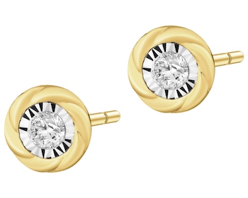 585  Earrings with Diamonds - 0,10 ct - fineness 585