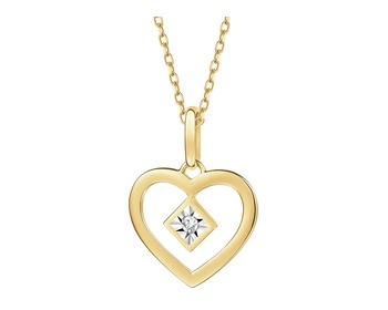 375  Pendant with Diamond - 0,01 ct - fineness 375