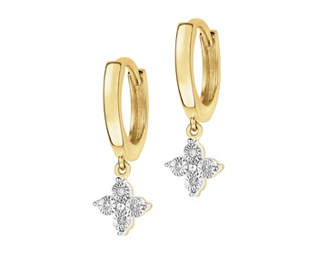 585  Dangling Earring with Diamonds - 0,02 ct - fineness 585