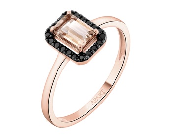 14 K Rhodium-Plated Yellow Gold Necklace with Diamonds - fineness 14 K