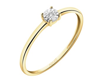 375  Ring with Diamond - 0,004 ct - fineness 375