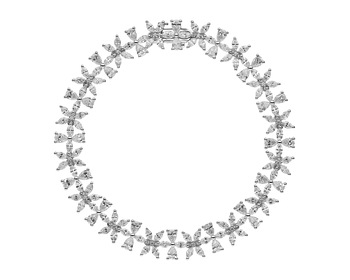 18 K Rhodium-Plated White Gold Bracelet - 7,53 ct - fineness 18 K