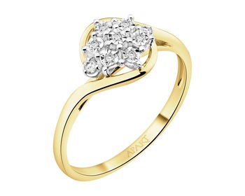 375  Ring with Diamonds - 0,05 ct - fineness 375