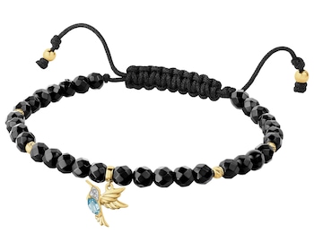 9 K Rhodium-Plated Yellow Gold Bracelet - fineness 9 K