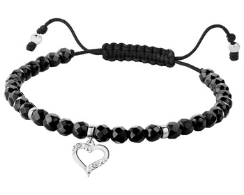 9 K Rhodium-Plated Yellow Gold Bracelet - fineness 14 K