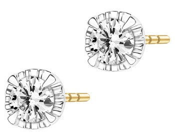 585  Earrings with Diamonds - 0,15 ct - fineness 585