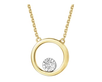 375  Necklace with Diamond - 0,03 ct - fineness 375