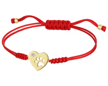 14 K Rhodium-Plated Yellow Gold Necklace with Diamonds - 0,003 ct - fineness 9 K