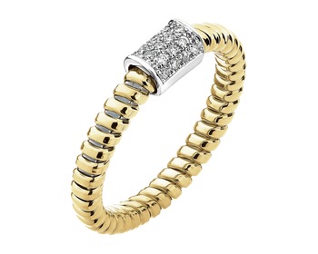 750  Ring with Diamonds - 0,13 ct - fineness 750