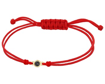 375 Yellow Gold Ruthenium-Plated Bracelet with Black Diamond, Treated - 0,008 ct - fineness 375