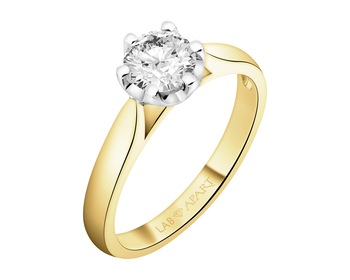 585  Band Ring with Laboratory Diamond - 0,77 ct - fineness 585