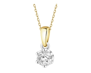 585  Pendant with Laboratory Diamond - 0,25 ct - fineness 585