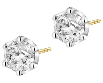 585  Earrings with Laboratory Diamonds - 1,54 ct - fineness 585