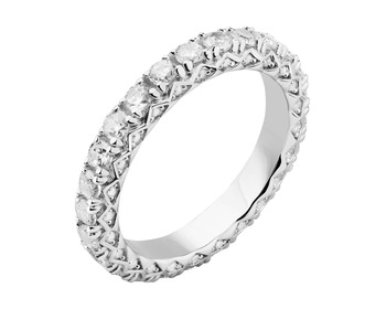 Rhodium Plated Silver Eternity with Cubic Zirconia