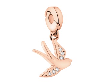 Gold-Plated Silver Pendant with Cubic Zirconia