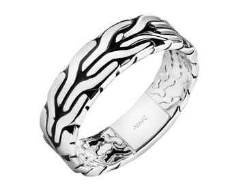 Rhodium Plated Silver Band Ring 