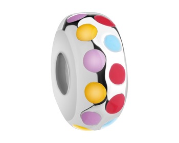 Rhodium Plated Silver Beads For Kids Stopper