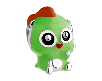 Rhodium Plated Silver Beads For Kids Pendant