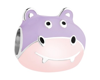 Rhodium Plated Silver Beads For Kids Pendant