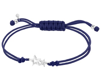 Rhodium Plated Silver Bracelet with Cubic Zirconia