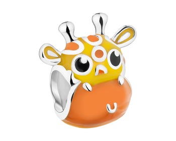 Rhodium Plated Silver Beads For Kids Pendant 