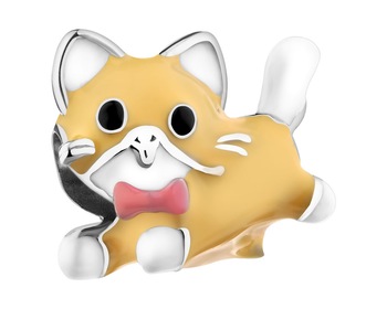 Rhodium Plated Silver Beads For Kids Pendant 