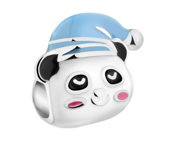 Rhodium Plated Silver Beads For Kids Pendant 