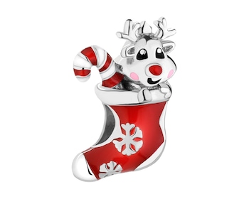 Rhodium Plated Silver Pendant with Cubic Zirconia