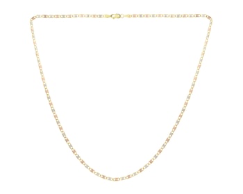 14 K Yellow, Rose & Rhodium Plated White Gold Neck Chain 
