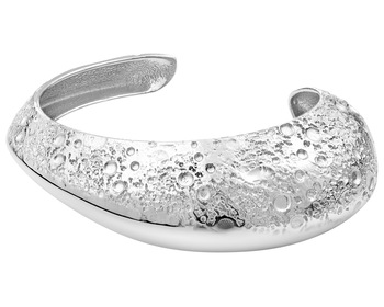 Rhodium Plated Silver Rigid Bracelet 
