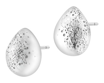 Rhodium Plated Silver Earrings 