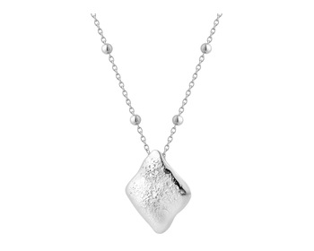 Rhodium Plated Silver Necklace 