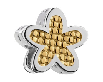 Rhodium-Plated Silver, Gold-Plated Silver Pendant 