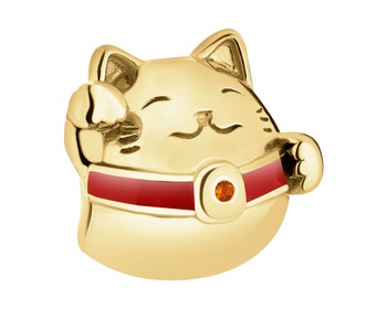 Gold-Plated Silver Pendant with Cubic Zirconia