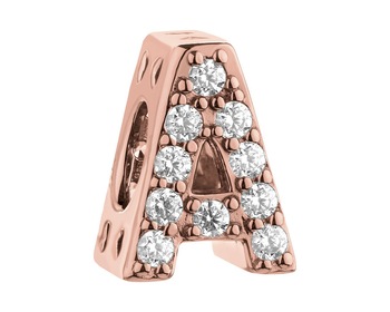 Gold-Plated Silver Pendant with Cubic Zirconia