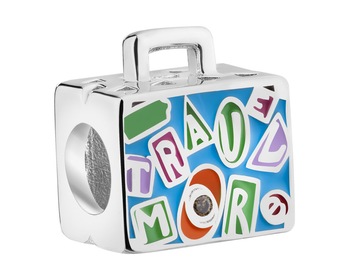 Rhodium Plated Silver Pendant with Cubic Zirconia