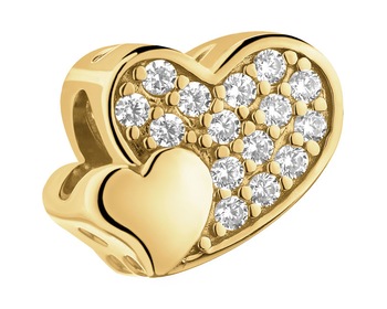 Gold-Plated Silver Pendant with Cubic Zirconia