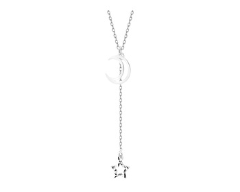 Rhodium Plated Silver Necklace 
