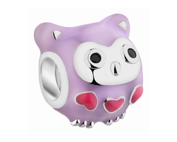 Rhodium Plated Silver Beads For Kids Pendant 