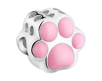 Rhodium Plated Silver Beads For Kids Pendant 