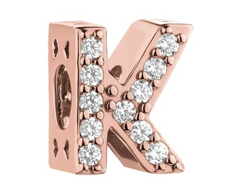 Gold-Plated Silver Pendant with Cubic Zirconia